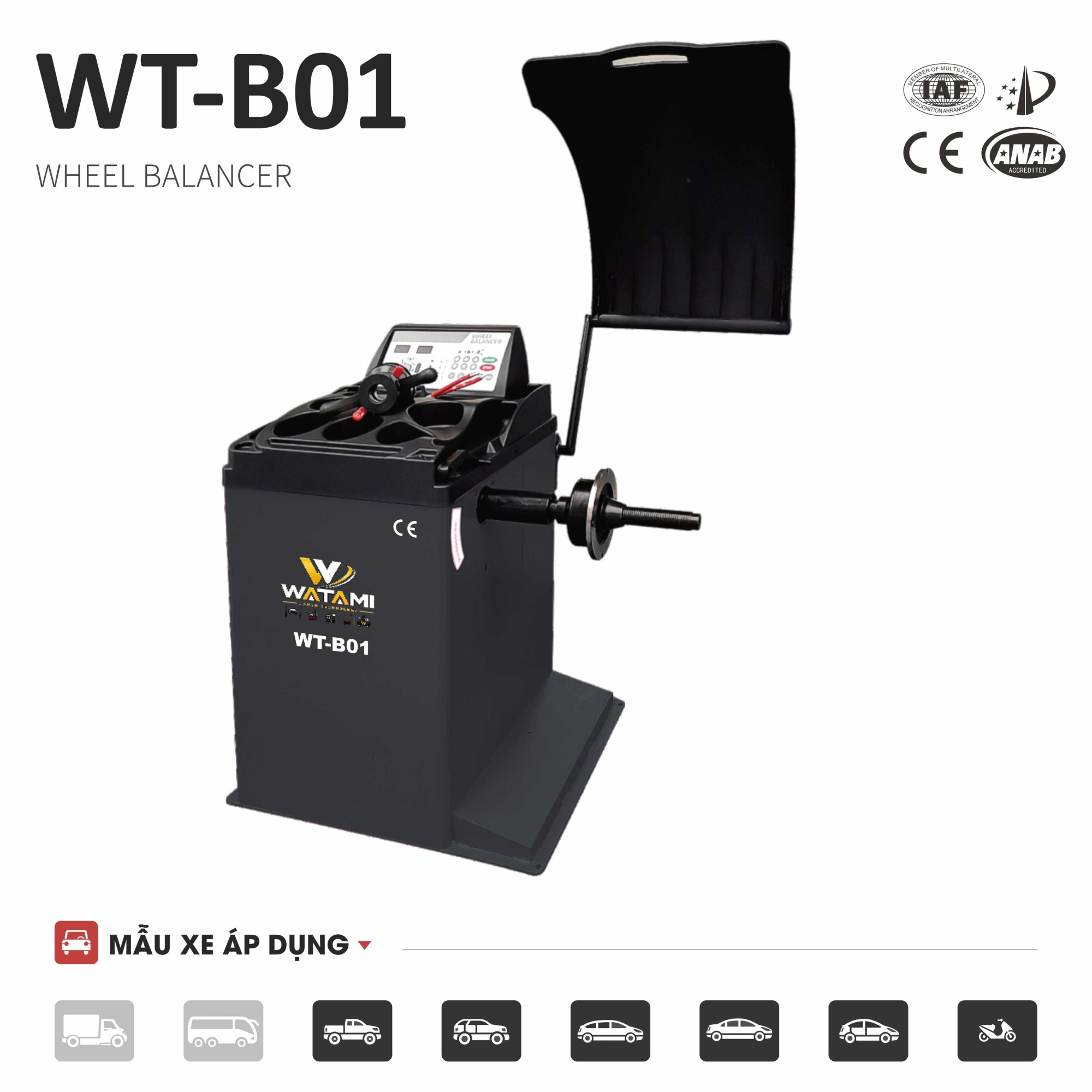 Máy cân mâm xe ô tô WATAMI WT-B01