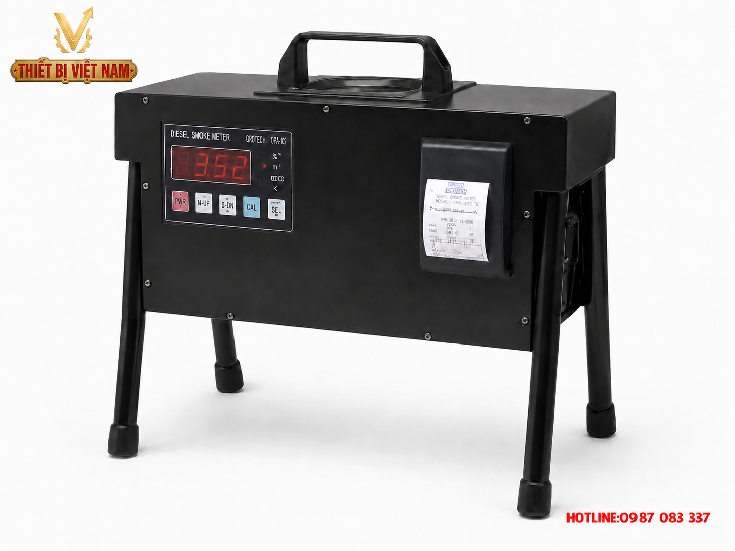 Máy đo khói QROTECH OPA-102 dùng kiểm tra khí xả động cơ Diesel trong gara ô tô và trạm kiểm định