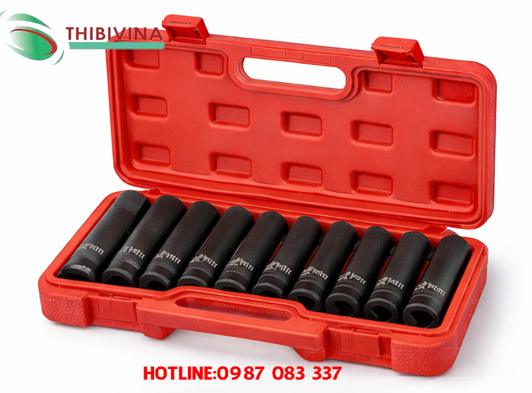 Bộ tuýp dài mở bulong 1/2 inch 10 chi tiết ROTAKE RT-031K trong hộp đỏ chính hãng