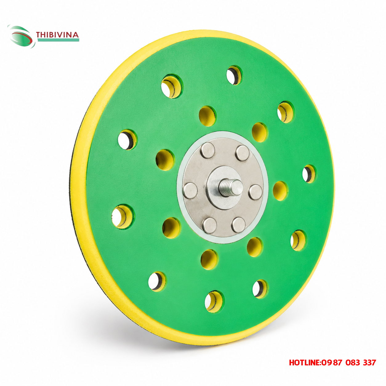Đế chà nhám 150mm 15 lỗ ROTAKE, bám nhám chắc và dễ thay thế