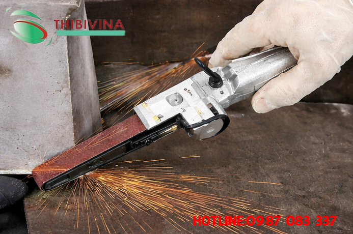 Thiết kế nhỏ gọn của máy mài dây đai khí nén 10x330mm
