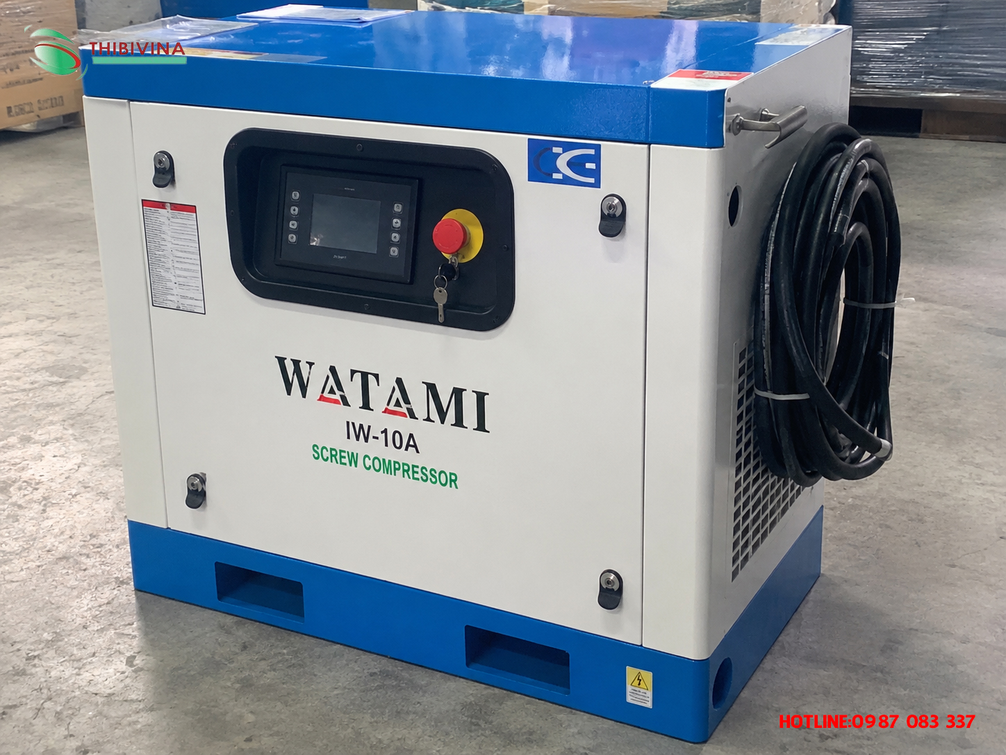 Máy nén khí trục vít WATAMI IW-10A 7.5kW dùng cho garage ô tô