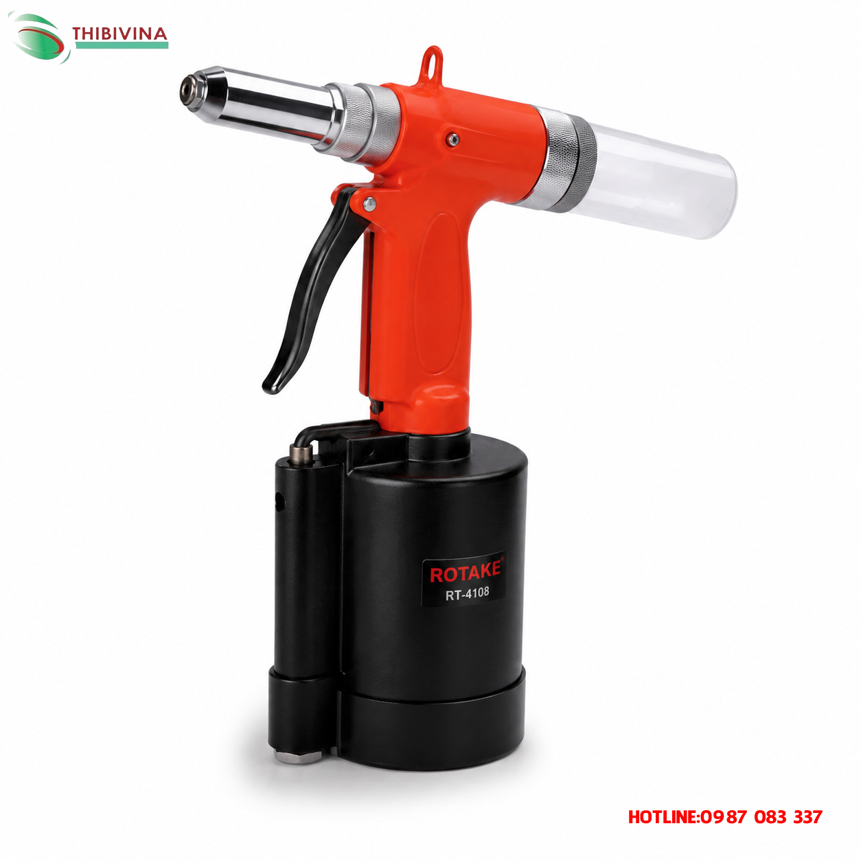 Máy rút đinh rive Rotake RT-4108 hỗ trợ đinh tán mù 3.2mm đến 4.8mm
