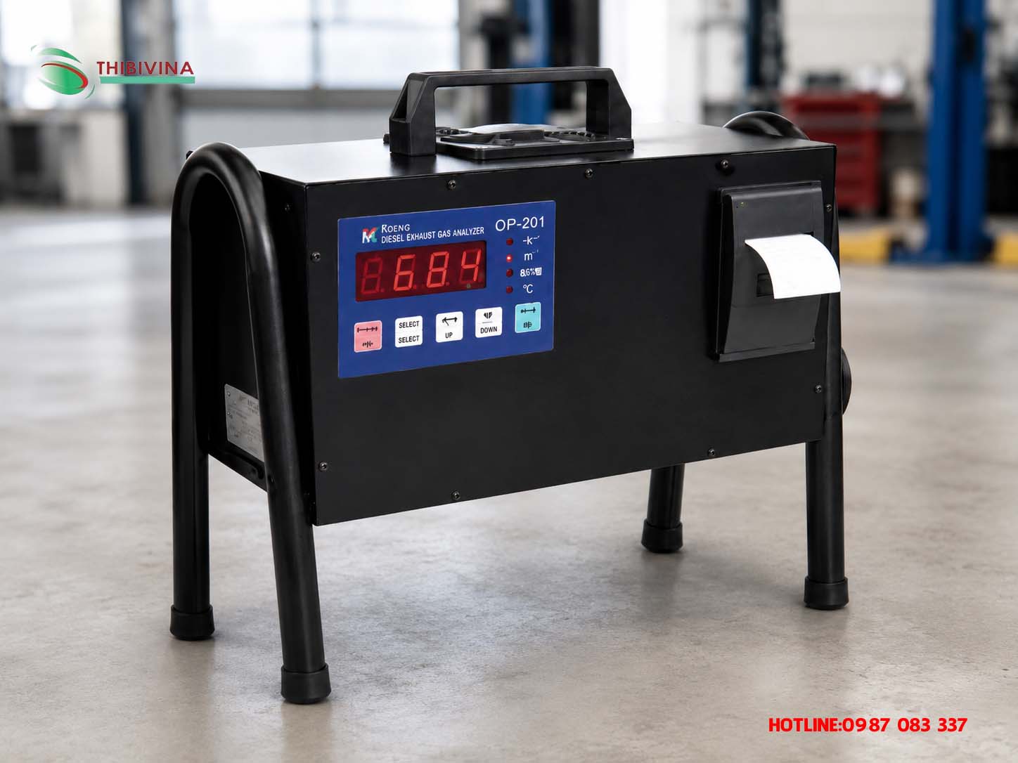 Thiết bị kiểm tra khí xả Diesel OP-201 dùng cho gara ô tô và trạm đăng kiểm