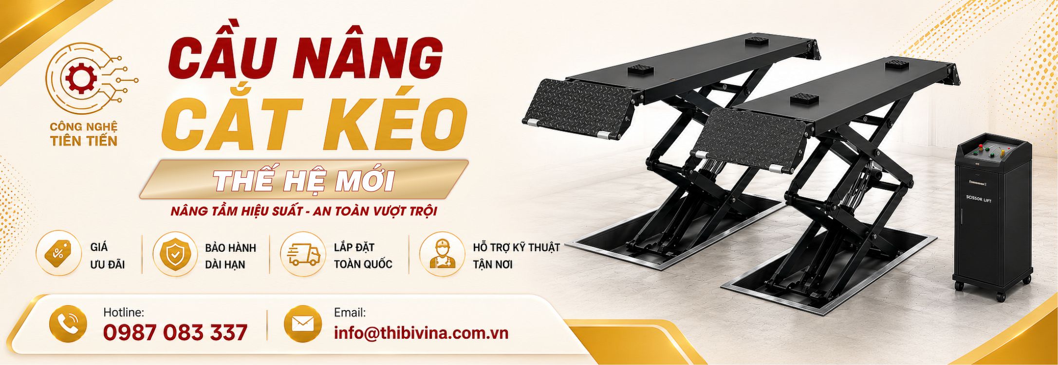 Hệ thống cầu nâng cắt kéo hiện đại tân tiến