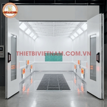 Phòng sơn sấy ô tô đèn hồng ngoại âm sàn 2 quạt - PSN 0002