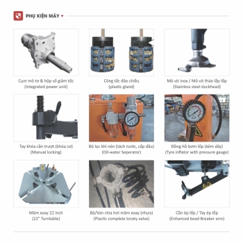 Máy Ra Vào Vỏ Lốp Ô Tô WATAMI WT-T01 (Màu Đỏ)
