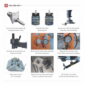 Máy Ra Vào Vỏ Lốp Ô Tô WATAMI WT-T01 (Màu Xám)