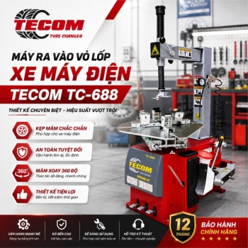 Máy Ra Vào Vỏ Lốp Xe Máy Điện Tecom TC-688