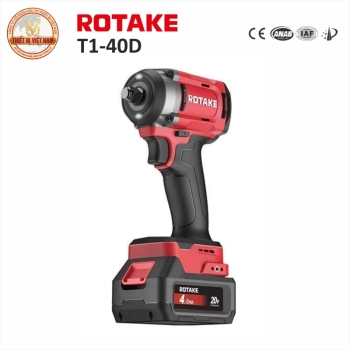 Súng vặn bu lông cầm tay 1/2'' hoạt động bằng pin Rotake T1-40D