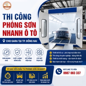 Thi công phòng sơn nhanh ô tô cho gara tại TP. Đồng Nai | Chuyên nghiệp - Giá rẻ