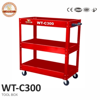 Xe Đẩy Dụng Cụ 3 Tầng Watami WT-C300 Red
